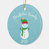 Custom Christmas Face Mask Snowman 2020 Keramik Ornament (Links)