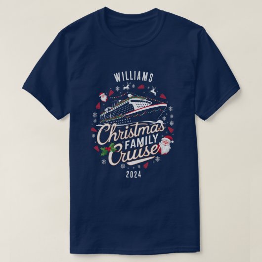 Custom Christmas Family Cruise Group Matching T-Shirt (Design vorne)