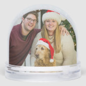 Custom Christmas Family Foto Schneekugeln (Rückseite)