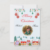 Custom Christmas Family Photo Card – Editable RSVP Karte (Vorderseite)