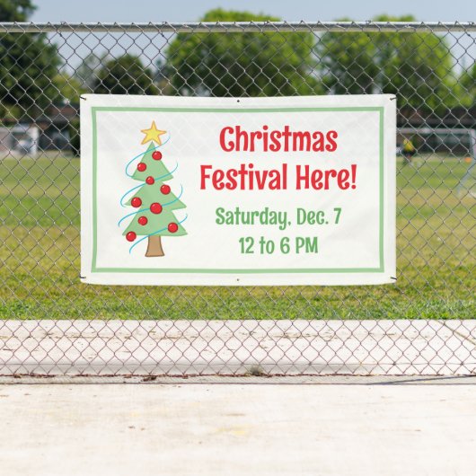 Custom Christmas Festival Tree Banner (Insitu)