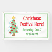 Custom Christmas Festival Tree Banner (Horizontal)