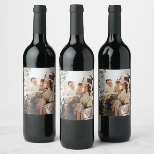 Custom Christmas Food & Drink Editable Labels Set Weinetikett (Flaschen)