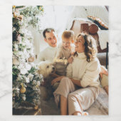 Custom Christmas Food & Drink Editable Labels Set Weinetikett (Einzelnes Label)