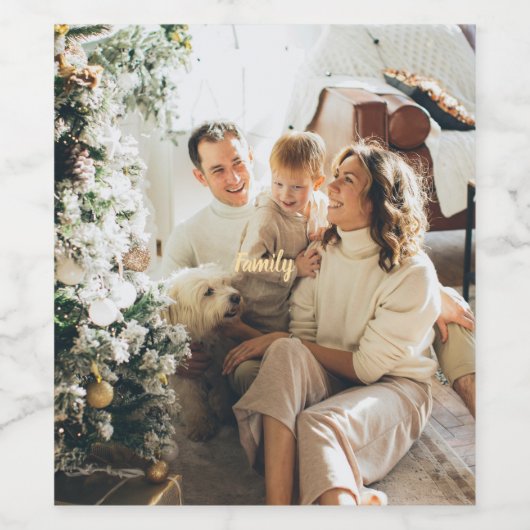 Custom Christmas Food & Drink Editable Labels Set Weinetikett (Einzelnes Label)