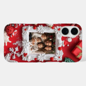 Custom Christmas Foto Festival Red White Case-Mate iPhone Hülle (Rückseite (Horizontal))