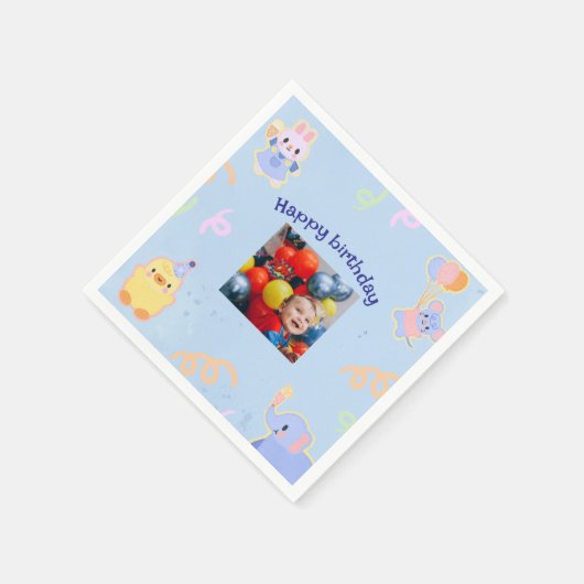 Custom Christmas Foto Napkin Serviette (Ecke)