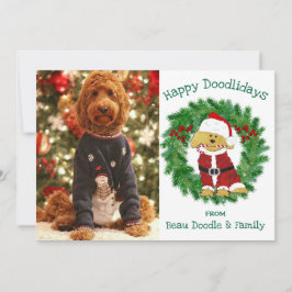 Custom Christmas Foto Santa Claus Goldendoodle