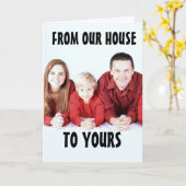 CUSTOM CHRISTMAS FOTO unser Haus zu Ihrem Karte (Gelbe Blume)