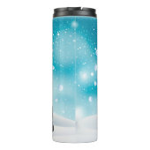 Custom Christmas French Bulldog Head Weihnachtsman Thermosbecher (Rückseite)