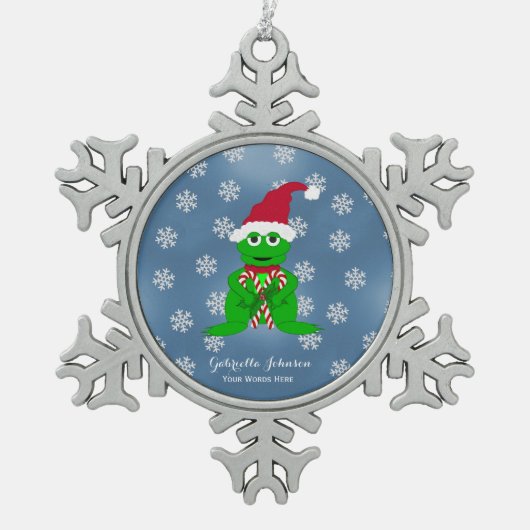 Custom Christmas Frog Ornament (Vorderseite)