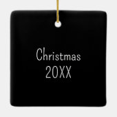 Custom Christmas Geschenk | FOTO Keramikornament (Rückseite)