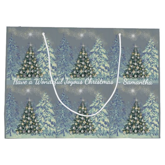 Custom Christmas Gift Bag for that special person Große Geschenktüte (Rückseite)