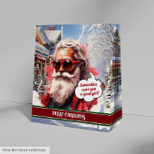 Custom Christmas Gift Bags Funny Santa Organizer Mittlere Geschenktüte
