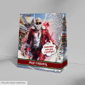 Custom Christmas Gift Bags Funny Santa Organizer Mittlere Geschenktüte