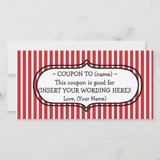 CUSTOM CHRISTMAS GIFT COUPON FEIERTAGSKARTE (Vorderseite)