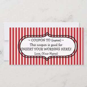 CUSTOM CHRISTMAS GIFT COUPON FEIERTAGSKARTE
