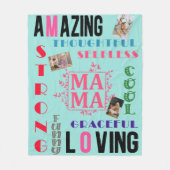 Custom Christmas Gift For Mom - Personalized Photo Fleecedecke (Vorderseite)