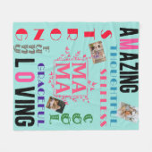 Custom Christmas Gift For Mom - Personalized Photo Fleecedecke (Vorderseite (Horizontal))