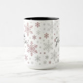Custom Christmas Glitter Snowflake Mug for Women Tasse (Zentrum)