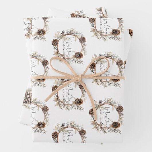 Custom Christmas Greetings Geschenkpapier Set (Beispiel)