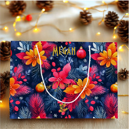 Custom Christmas Große Geschenktasche mit pulsiere Geschenktüte