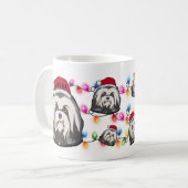 Custom Christmas Havanese Head Santa Hat Dog Kaffeetasse (Vorderseite Links)