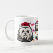 Custom Christmas Havanese Head Santa Hat Dog Kaffeetasse (Links)