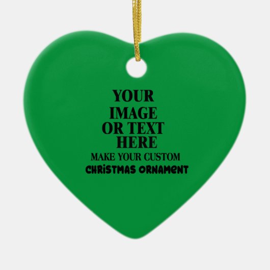 Custom Christmas Heart Personalisiert Keramik Ornament (Vorne)
