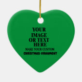 Custom Christmas Heart Personalisiert Keramik Ornament (Hinten)