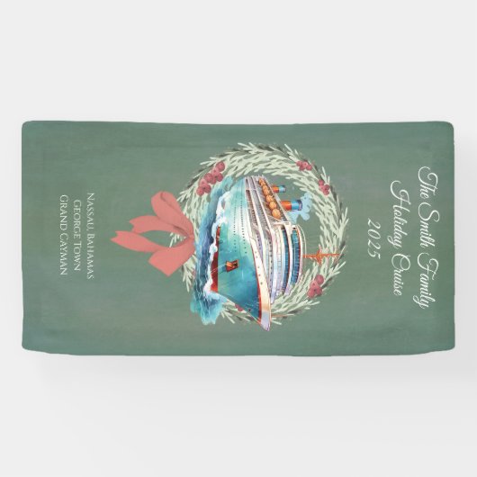 Custom Christmas Holiday Cruise Banner (Horizontal)
