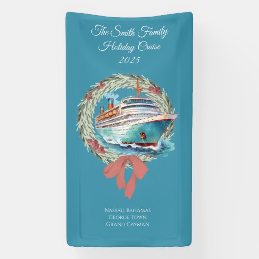 Custom Christmas Holiday Cruise Banner (Vertikal)