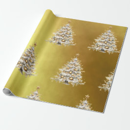 Custom Christmas Holiday Gold Tree Geschenk Geschenkpapier