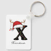 Custom Christmas Holiday Keychain for Mom & Dad Schlüsselanhänger (Rückseite)