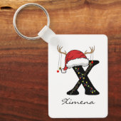 Custom Christmas Holiday Keychain for Mom & Dad Schlüsselanhänger (Vorderseite)