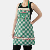 Custom Christmas Holiday Red Green Ivorham Gingham Schürze (InSitu)