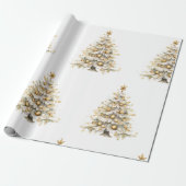 Custom Christmas Holiday White Tree Geschenk Geschenkpapier (Ungerollt)