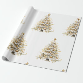 Custom Christmas Holiday White Tree Geschenk Geschenkpapier