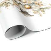 Custom Christmas Holiday White Tree Geschenk Geschenkpapier (Rolleneckpunkt)