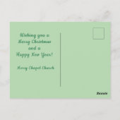 Custom Christmas Holly Postcards Postkarte (Rückseite)