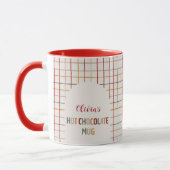 Custom Christmas Hot Chocolate Colorful Trendy Tasse (Links)