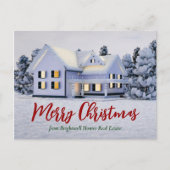 Custom Christmas House Real Anwesen Company Holida Postkarte (Vorderseite)