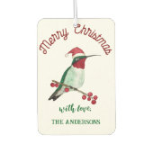 Custom Christmas Hummingbird Autolufterfrischer (Vorderseite)