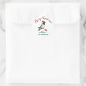 Custom Christmas Hummingbird Runder Aufkleber (Tasche)