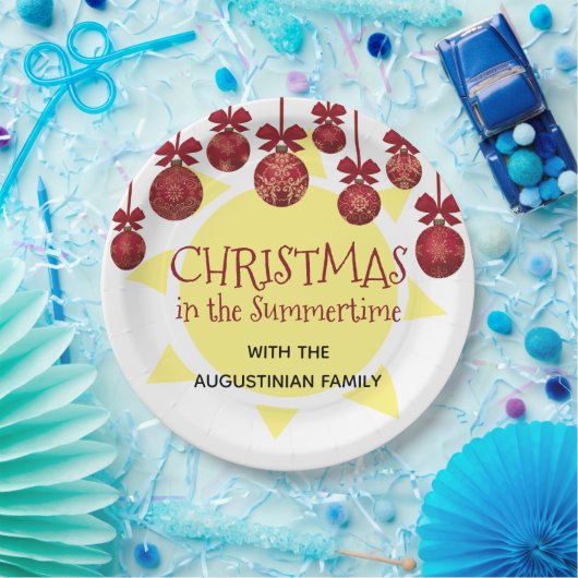 Custom CHRISTMAS IN THE SUMMERTIME Pappteller (Party)