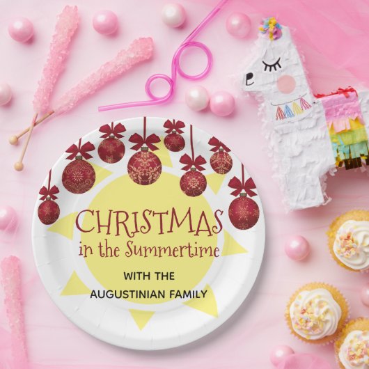 Custom CHRISTMAS IN THE SUMMERTIME Pappteller (Party)