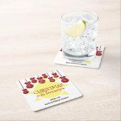 Custom CHRISTMAS IN THE SUMMERTIME Rechteckiger Pappuntersetzer (Vor Ort)