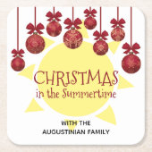 Custom CHRISTMAS IN THE SUMMERTIME Rechteckiger Pappuntersetzer (Vorderseite)