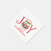 Custom Christmas JOY TO THE WORLD Christlich Napki Serviette (Ecke)