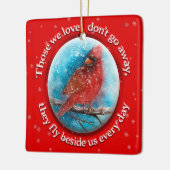 Custom Christmas Kardinal Snowflakes on Red Keramikornament (Links)